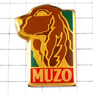 ピンバッジ・茶色い犬イヌ長い垂れ耳ミュゾＭＵＺＯ