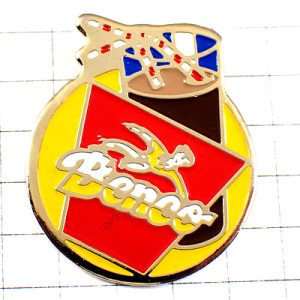 ピンバッジ・アイスココアの入ったグラス飲物ストロー２本ベンコ BENCO CHOCOLATE FRANCE