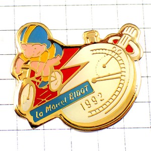 ピンバッジ・自転車レース時計ストップウォッチ