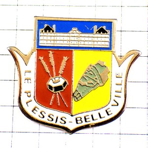 ピンバッジ・ルプレシ=ベルヴィル小麦の穂やお城の紋章 ピンバッジ・ルプレシ=ベルヴィル小麦の穂やお城の紋章