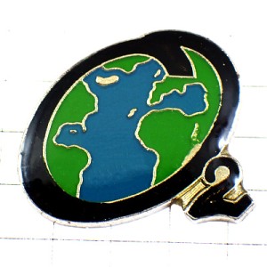 ピンバッジ・酸素分子Ｏ２地球