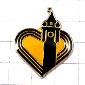ピンバッジ・ハートと町の塔ノール県 BEFFROI NORD-FRANCE