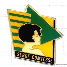 ピンバッジ・美容室カットモデル黒髪の女の子