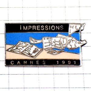 ピンバッジ・カンヌの印刷物1991本や新聞雑誌