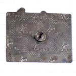 ピンバッジ・黒いゴーグルのスキーヤー