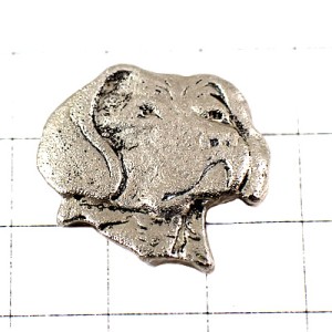 ピンバッジ・犬ゴールデンレトリバー銀色シルバー