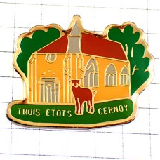 ピンバッジ・大きな角の鹿カトリック教会