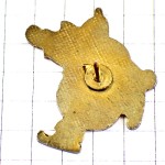 ピンバッジ・雪だるまのスケート緑の手袋と赤い帽子