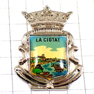 ピンバッジ・ラシオタ海辺の風景の紋章 ピンバッジ・ラシオタ海辺の風景の紋章