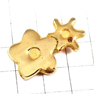 ピンバッジ・機械の歯車メカの構造ゴールド金色