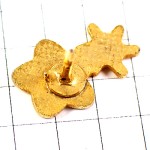 ピンバッジ・機械の歯車メカの構造ゴールド金色