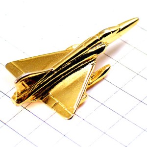 ピンバッジ・金色の戦闘機ミラージュ飛行機ゴールド立体型 MIRAGE DASSAULT FRANCE