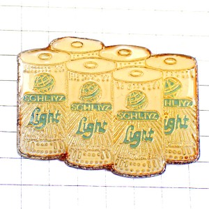 ピンバッジ・シュリッツ酒ビール半ダース６缶アメリカ米国産 SCHLIYVZ BEER WISCONSIN USA