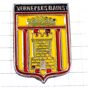 ピンバッジ・オック地方お城の紋章ヴェルネ=レ=バン VERNET OCCITANIE FRANCE ピンバッジ・オック地方お城の紋章ヴェルネ=レ=バン VERNET OCCITANIE FRANCE