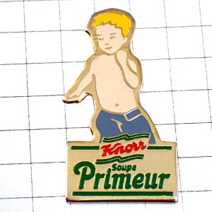 ピンバッジ・クノール社スープ赤ちゃん KNORR FRANCE