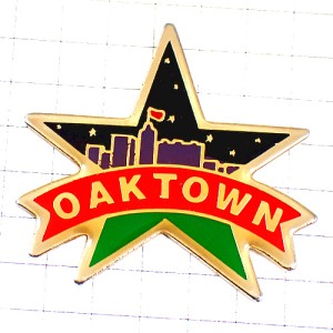 ピンバッジ・星空の夜スターUSAアメリカのオークタウン