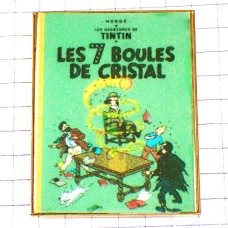 ピンバッジ・『ななつの水晶球』タンタンの冒険旅行BDバンドデシネ漫画 TINTIN TOURNESOL LES-7-BOULES-DE-CRISTAL