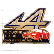 ピンバッジ・ルノーアルピーヌ赤い車レースＡ RENAULT-ALPINE FRANCE