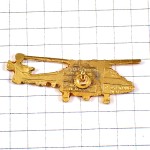 ピンバッジ・ヘリコプター水色ブルー青い航空機 ROYAL-NAVY ENGLAND