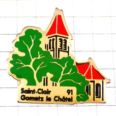 ピンバッジ・赤い屋根のカトリック教会