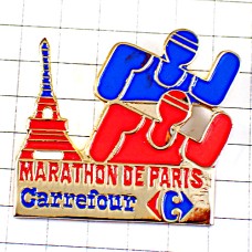 ピンバッジ・エッフェル塔パリマラソン陸上競技ランナー赤と青 MARATHON-DE-PARIS TOUR-EIFFEL TRICOLORE FRANCE ピンバッジ・エッフェル塔パリマラソン陸上競技ランナー赤と青 MARATHON-DE-PARIS TOUR-EIFFEL TRICOLORE FRANCE