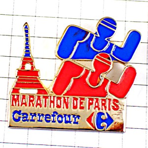 ピンバッジ・エッフェル塔パリマラソン陸上競技ランナー赤と青 MARATHON-DE-PARIS TOUR-EIFFEL TRICOLORE FRANCE ピンバッジ・エッフェル塔パリマラソン陸上競技ランナー赤と青 MARATHON-DE-PARIS TOUR-EIFFEL TRICOLORE FRANCE