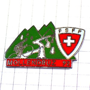 ピンバッジ・自転車サイクリング国旗スイス紋章ポリス警察