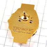 ピンバッジ・金色の腕時計ゾルハラ文字盤ゴールド