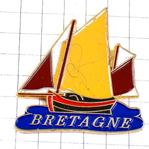 ピンバッジ・ブルターニュ地方ヨット船ボート