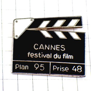 ピンバッジ・カンヌ映画祭カチンコ小道具 CLAP CANNES CANNES-FESTIVAL FRANCE
