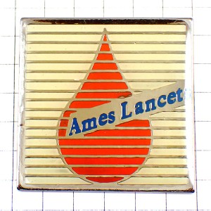 ピンバッジ・赤いしずく一滴