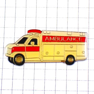 ピンバッジ・赤い線の救急車アンビュランス