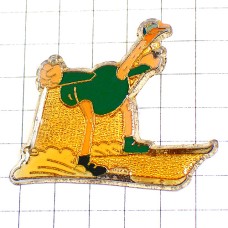 ピンバッジ・ダチョウ動物オリンピック駝鳥スキー SKIING AUTRUCHE ZOOLYMPICS