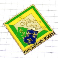 ピンバッジ・宝石や時計店PJや百合の紋章 ピンバッジ・宝石や時計店PJや百合の紋章