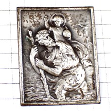 ピンバッジ・サンクリストフォロ聖人シルバー銀色イエス様