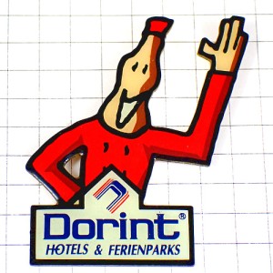ピンバッジ・ホテルマン赤い制服の男 DORINT HOTEL SWISS GROOM
