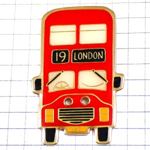 ピンバッジ・ロンドンバス車２階建てバス英国イギリス名物 LONDON BUS ENGLAND