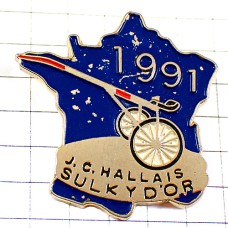 ピンバッジ・馬車フランス地図型 SULKYCHASE SULKY MAP PARIS FRANCE ピンバッジ・馬車フランス地図型 SULKYCHASE SULKY MAP PARIS FRANCE