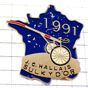 ピンバッジ・馬車フランス地図型 SULKYCHASE SULKY MAP PARIS FRANCE