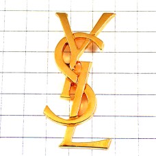 ピンバッジ・イヴサンローランYSL/金色ゴールド YVES-SAINT-LAURENT FRANCE