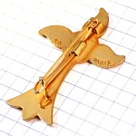 ブローチ・白い十字カトリック教会ヴァンヌ教区 DIOCESE VANNES BRETAGNE CROIX HERMINE FRANCE