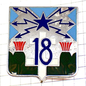 ピンバッジ・第18通信連隊フランス軍アンテナ白いロレーヌ十字 18E-REGIMENT-DE-TRANSMISSIONS 18RT FRANCE BROOCH ピンバッジ・第18通信連隊フランス軍アンテナ白いロレーヌ十字 18E-REGIMENT-DE-TRANSMISSIONS 18RT FRANCE BROOCH