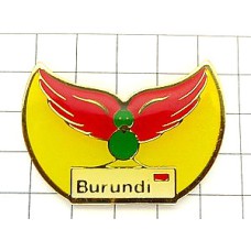 ピンバッジ・みどり色の鳥 BURUNDI