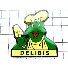 ピンバッジ・カエルのシェフ料理人 DELIBIS