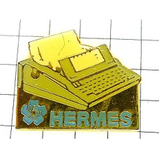 ピンバッジ・ワープロ機械コンピュータ HERMES