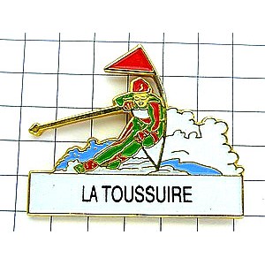 ピンバッジ・スキーヤー滑降 LA-TOUSSUIRE