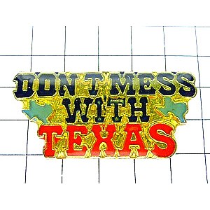 ピンバッジ・テキサス州アメリカ英語メッセージ TEXAS