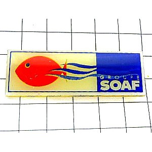 ピンバッジ・赤い魚と水の流れ SOAF