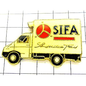 ピンバッジ・白いトラック大型車 SIFA