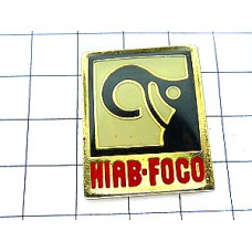 ピンバッジ・黒い象ゾウ動物 HIAB-FOCO